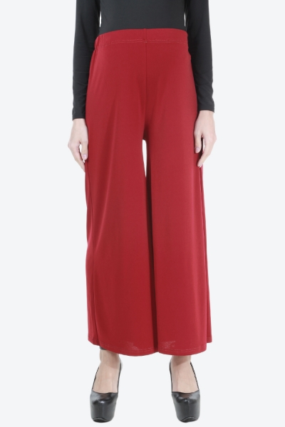 Basic Palazzo In Maroon